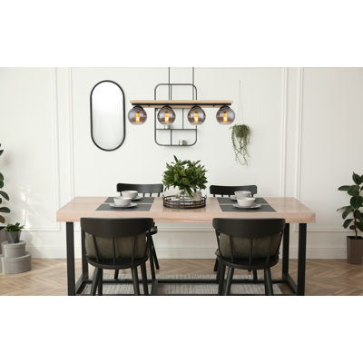 Towlson Linear Pendant Light Set, 4 Lights