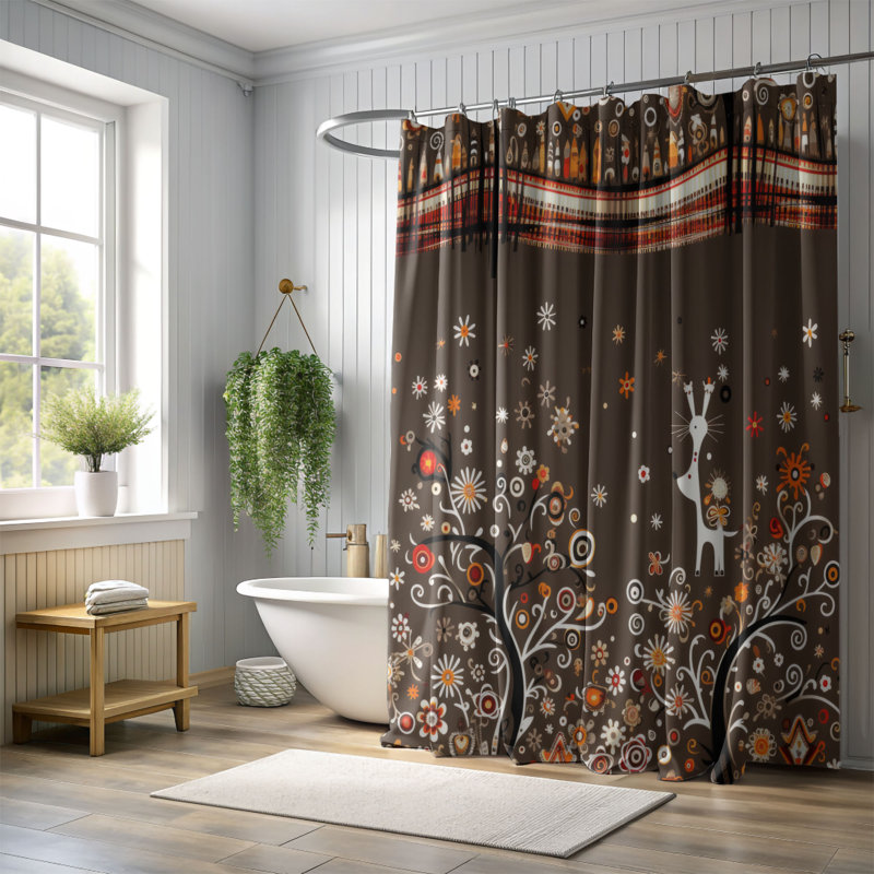 Rideau de douche Lynsay, H 74 po x l 71 po