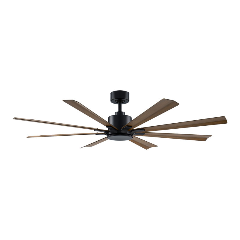 Size Matters 8-Blade Smart Ceiling Fan, 65", Yes, Distressed Koa
