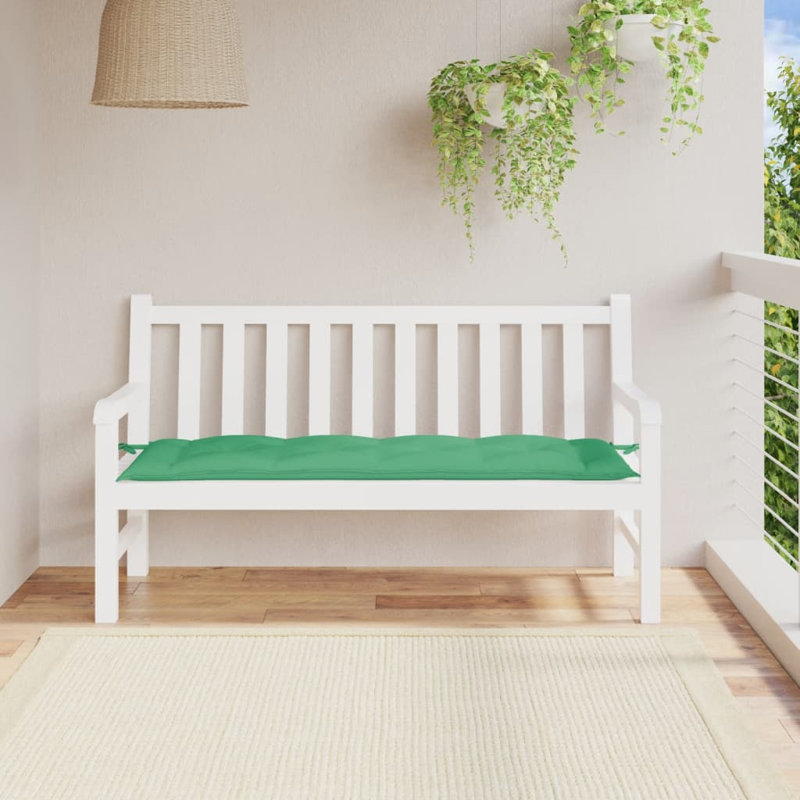 Coussin de siège d'extérieur, 59,1 po x 19,7 po, Vert