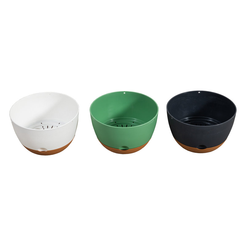 3-Piece Set PE Hanging Bowl-Shaped Planter Pots