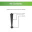 Poteau en aluminium VersaRail avec garniture-61212245-61212248