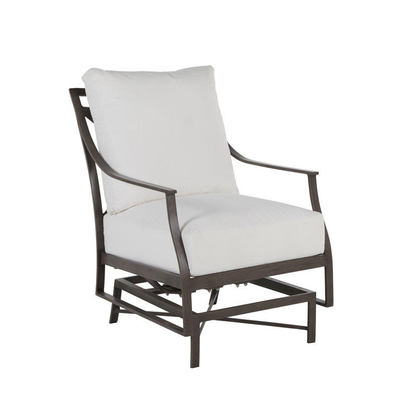 Monaco Patio Chair with Cushions, No Welt + Standard Fill, Linen Forest, Slate Gray