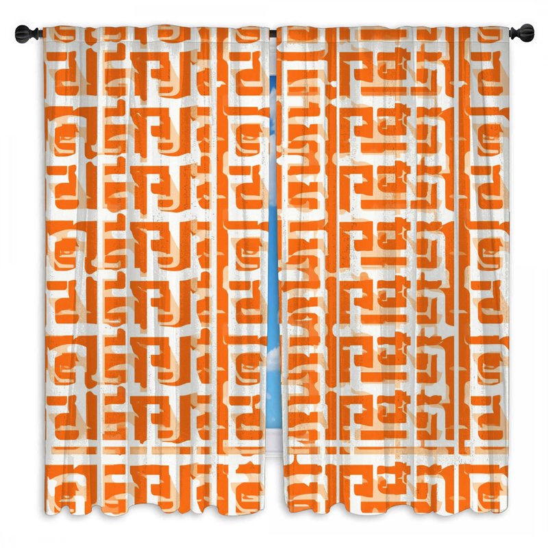 Rideaux orange obscurcissant et obscurcissant - 2 panneaux orange, 40 po x 61 po - 2 panneaux, Sheer