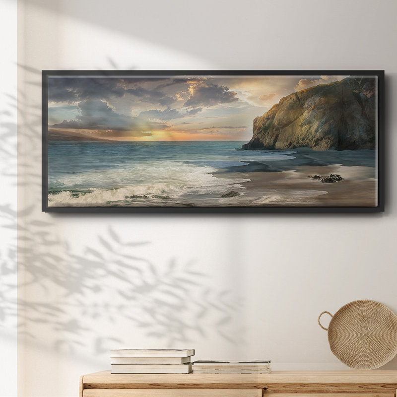 Private Cove- Framed Canvas, 8" H x 20" W