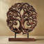 Sculpture en bois Berton Arbre de vie avec pétales texturés pour le salon, le bureau, les décorations de Noël et le cadeau de la fête des Mères pour maman (taille moyenne)