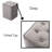 BirdRock Home 14" x 17.5” Square Tufted Velvet Ottoman Foot Stool, Gray