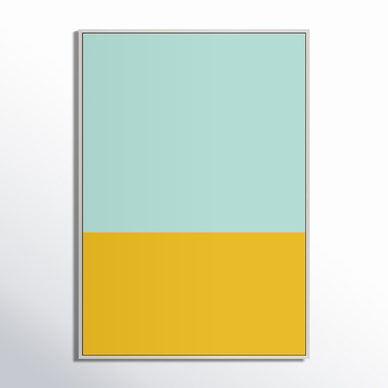 «Colour Études Color Études 1» par Romina Gadler, Toile avec cadre blanc, H 38 po x l 26,5 po x P 1,25 po