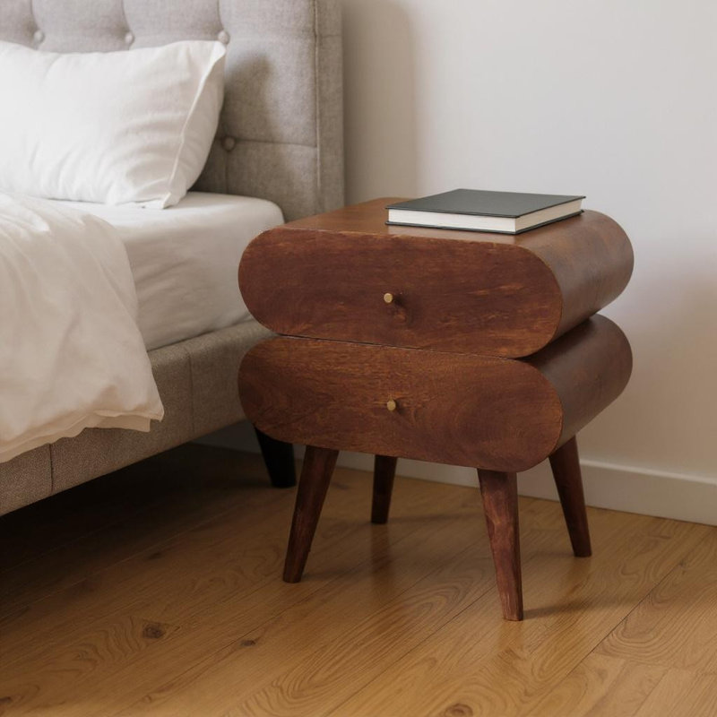17.7'' W Solid Wood Nightstand