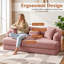 Upholstered 34.64 " Chenille Sofa Bed-357957826