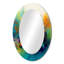 Oshiana orange bleu transparent encre liquide II - miroir mural décoratif en marbre-720769499-720769496