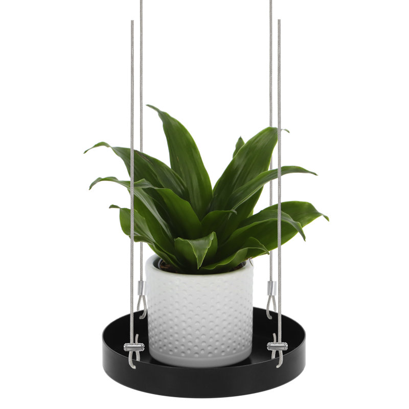 Plant Tray Hanging Round, White, 2.1 H x 14 L x 14cm D