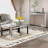 Mirror Coffee Table with Glass Top