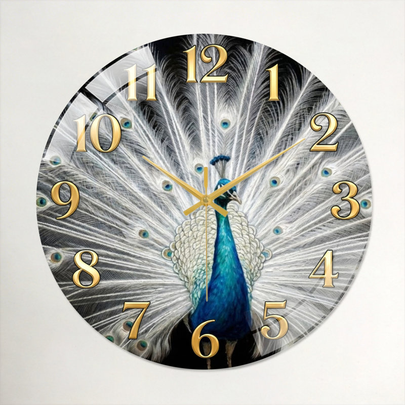Peacock Feathers Modern, 40 x 40 cm (15,7 x 15,7 pouces)