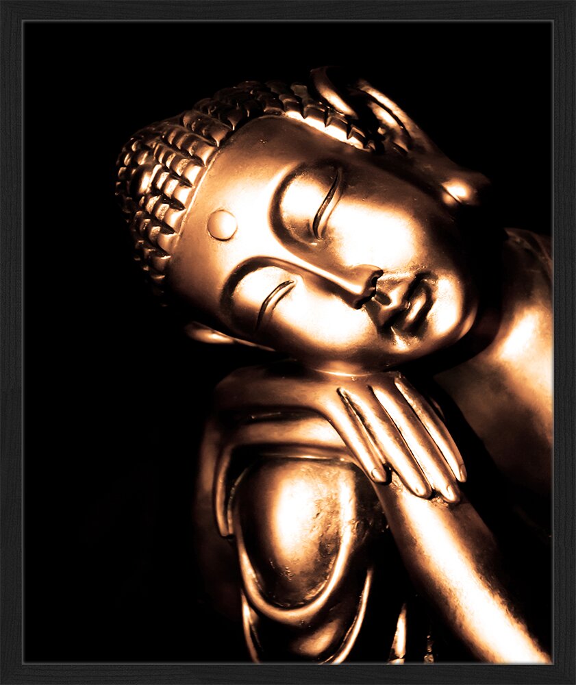 Gerahmtes Poster Relaxed Buddha Statue