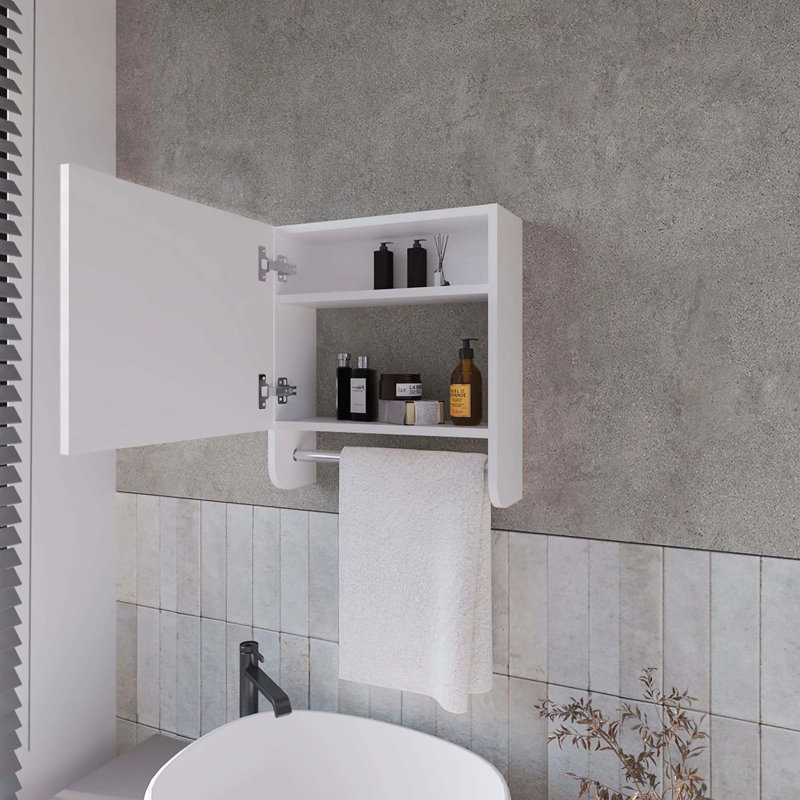 Pharmacie avec porte-serviettes et miroir inclus