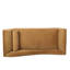 Chaise longue simple en velours jaune foncé de 67,57 po x 28,39 po, pour les dimensions d'espace de vie, mise à niveau de l'entrée
