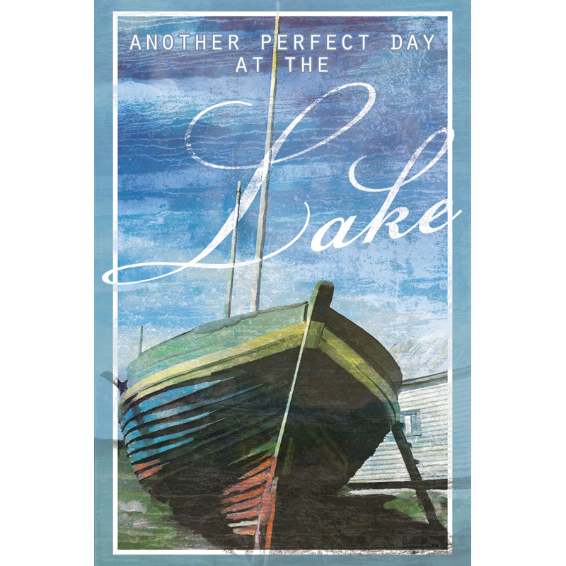 Perfect Lake Boat - Wrapped Canvas Print, 76cm H x 51cm W x 3.8cm D