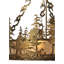 Rustic Lodge 4 - Light Glass Chandelier