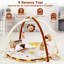 Tapis de jeu Baby Gym, tapis Tummy Time avec 9 jouets amovibles pour le développement visuel, auditif, tactile, de l'esprit et du moteur, tapis antidérapant pour bébés de 0 à 18 mois, cadeau idéal pour le nouveau-né