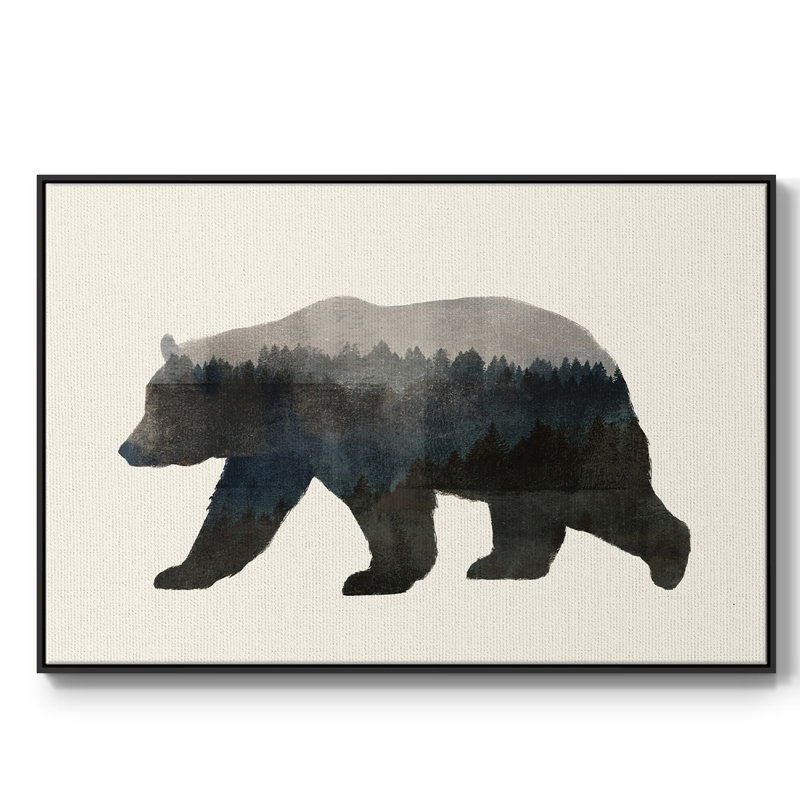 " The Wilderness II ", Black Framed Canvas, 17" H x 25" W x 2" D