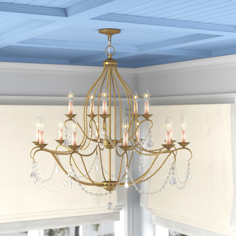 Abdel-Rahman 15 - Light Classic / Traditional Chandelier, Antique Gold Leaf