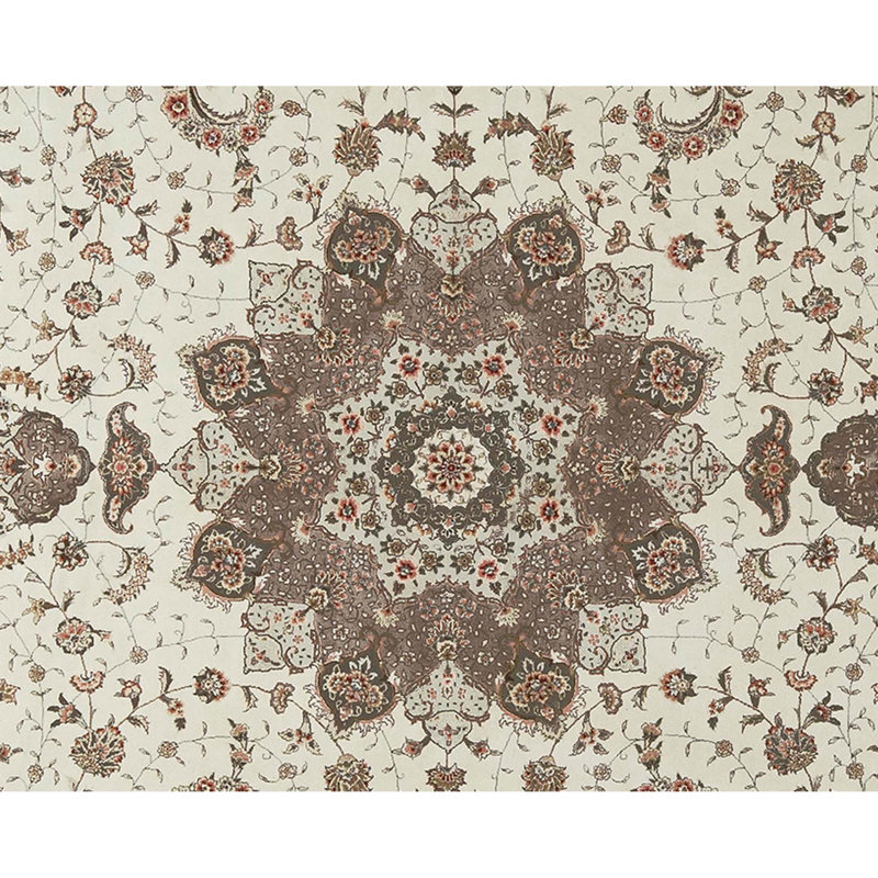 Elegance Oriental Area Rug in Brown/Ivory