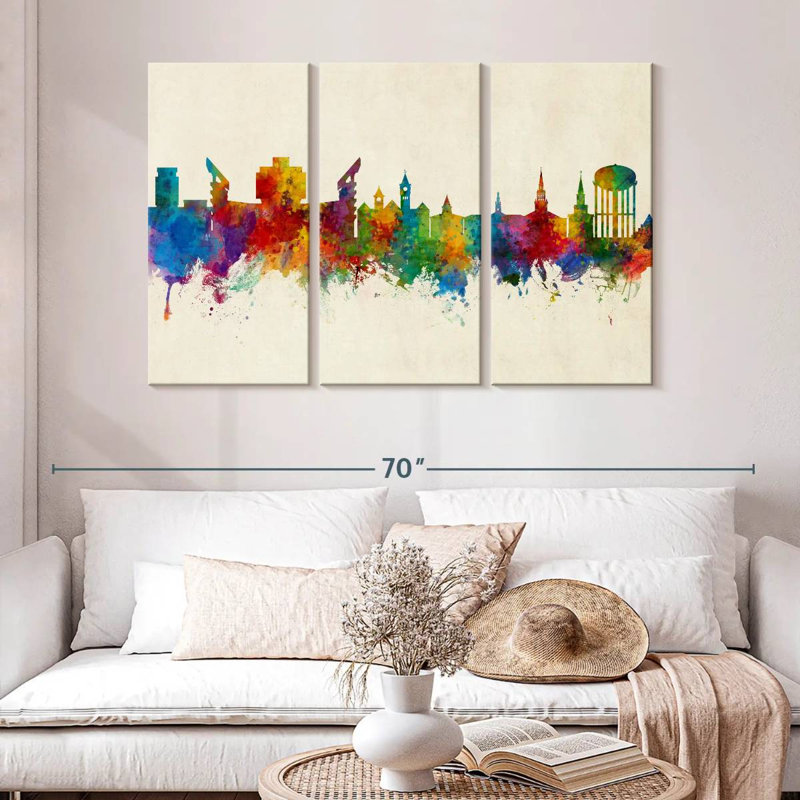Auburn Alabama Skyline II, H 32 po x l 50 po