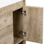 Meuble-lavabo moderne de 30 po avec lavabo en céramique, compartiments à tiroirs profonds, armoire, tablette ouverte, finition grain de bois, solution de tiroir pour armoire de rangement, porte, structure en bois, pieds en métal, teinture