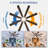 66 inch 8-Blade Ceiling Fan with LED Light Remote Control Reversible Two-tone Fan Blades Brown & Wood Grain Brown Fan Body-349259515-349259513