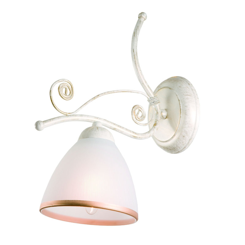 Zada Steel Armed Sconce, White