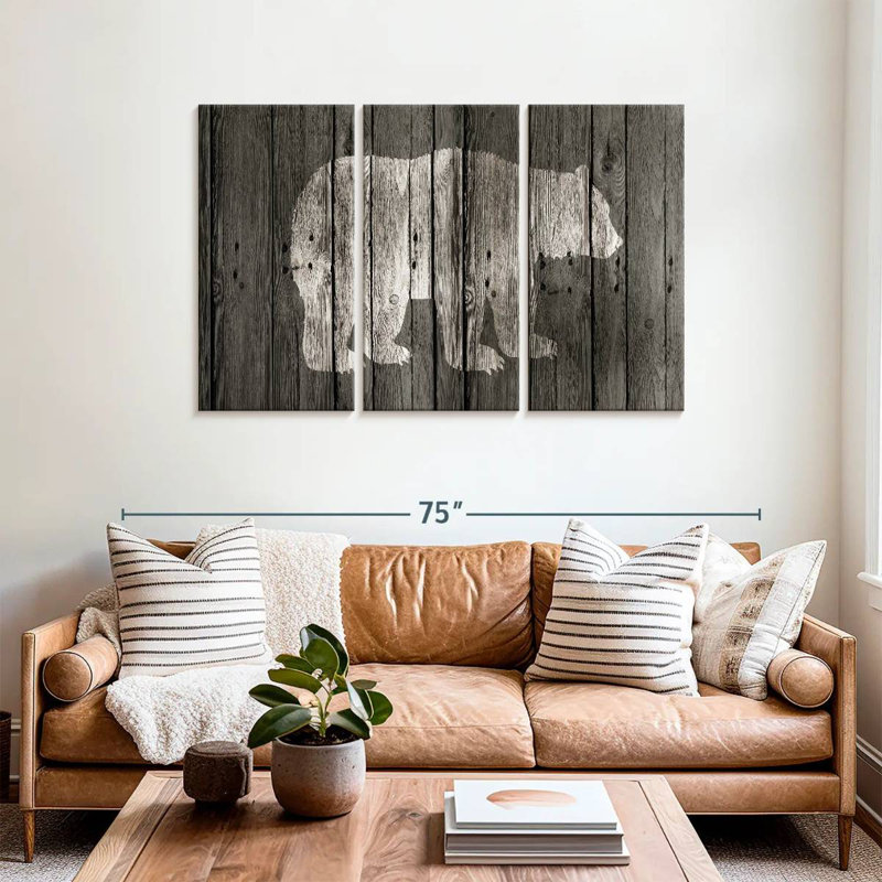 Brampt Bear Lodge, 36" H x 57" W