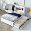 Lits plateforme modernes avec rangement pleine grandeur, bois de pin, usage domestique