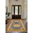 Notton Yellow Gray Oriental Machine Printed Cotton Polyester Area Rug-1653302448