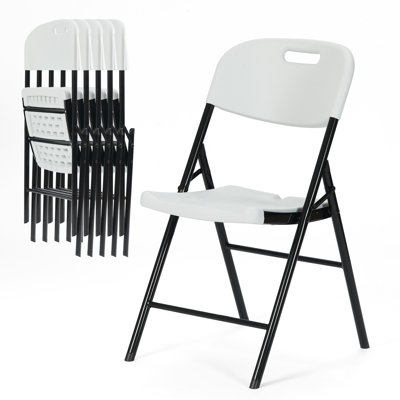 Paquet de 6 chaises pliantes plus épaisses de 800 lb, chaise pliante de qualité commerciale
