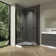 36'' W 76'' H Frameless Neo-angle Reversible Shower Kit