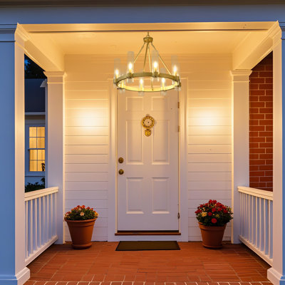 8-light Wagon Wheel Chandelier