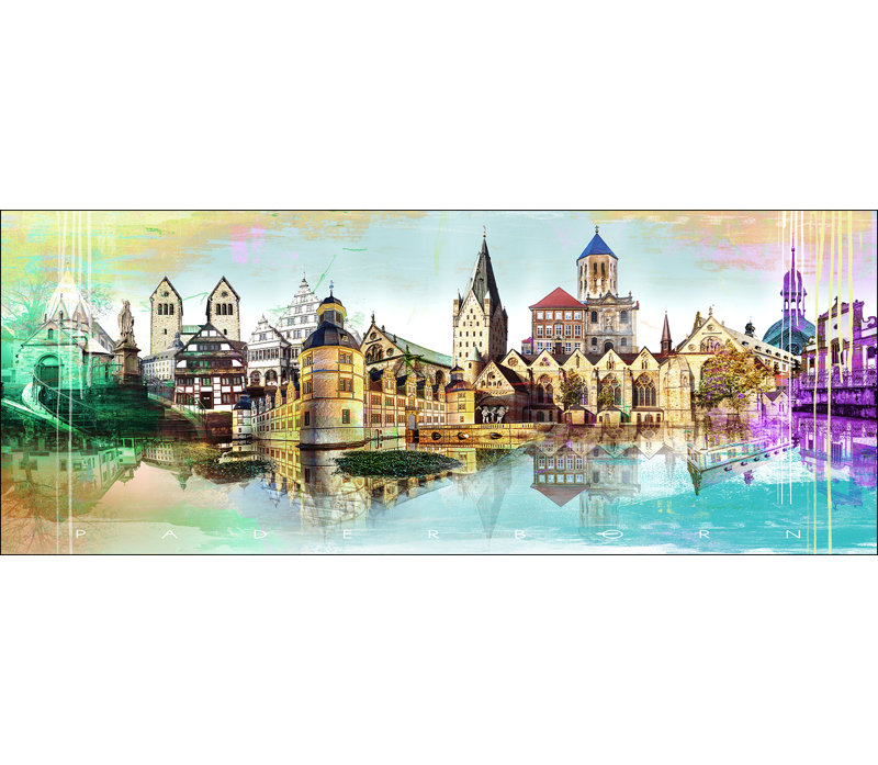 Paderborn - No Frame Panoramic Print on Float Glass, 50cm H x 125cm W x 1.4cm D