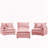 3-Seater Comfy Cloud Couches with Movable Ottoman-1405754267