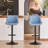 Modern Height Adjustable Swivel Bar Stools Upholstered Leather Barstool Kitchen Island Chairs With Metal Frame-1547019492