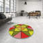 Tapis vert/jaune/rouge à motifs-1827943812