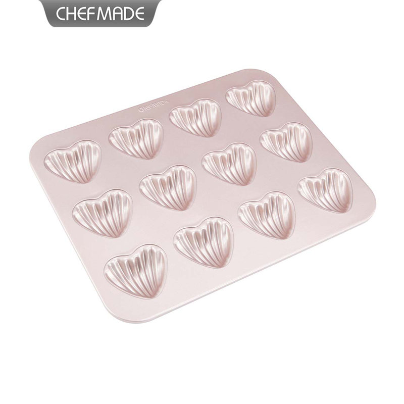 Moule à gâteau en forme de cœur à 12 cavités en forme de cœur CHEFMADE