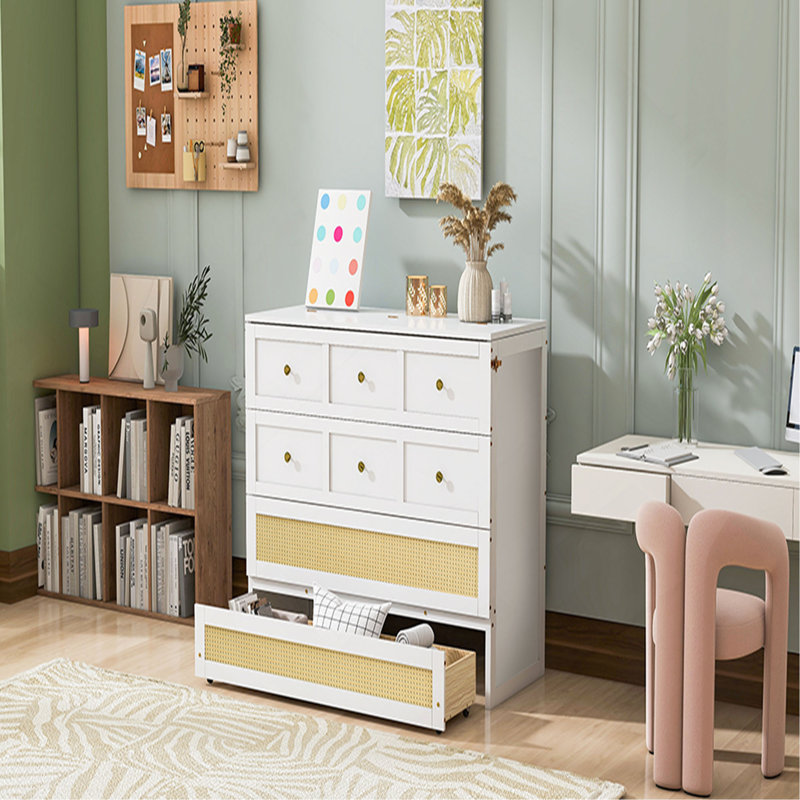 Lit escamotable double avec grands tiroirs, Blanc
