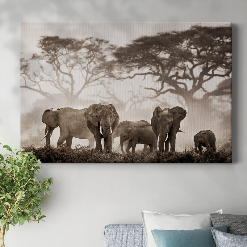 Parc national Amboseli, toile tendue avec châssis, H 32 po x l 48 po