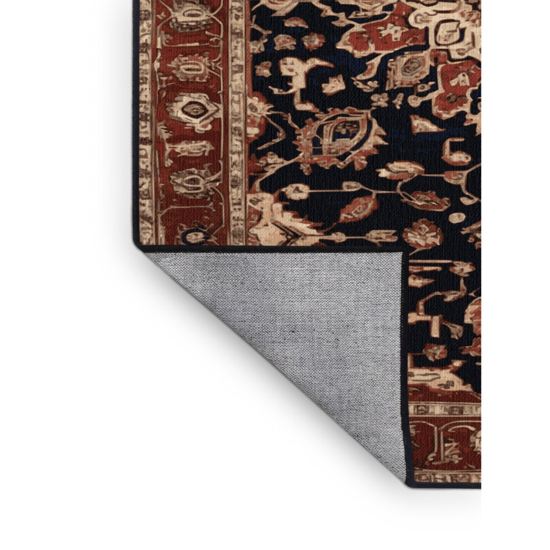 Tapis brun lavable à la machine, Carré 4 pi