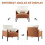Fauteuil d'appoint rembourré 27,5 po en chenille douce et moderne avec accoudoirs rembourrés-1394486608