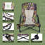 Chaise de chasse camouflage pliante avec dossier en filet, porte-gobelet, coussins d'accoudoir et sangle de transport (1 paquet, robuste)