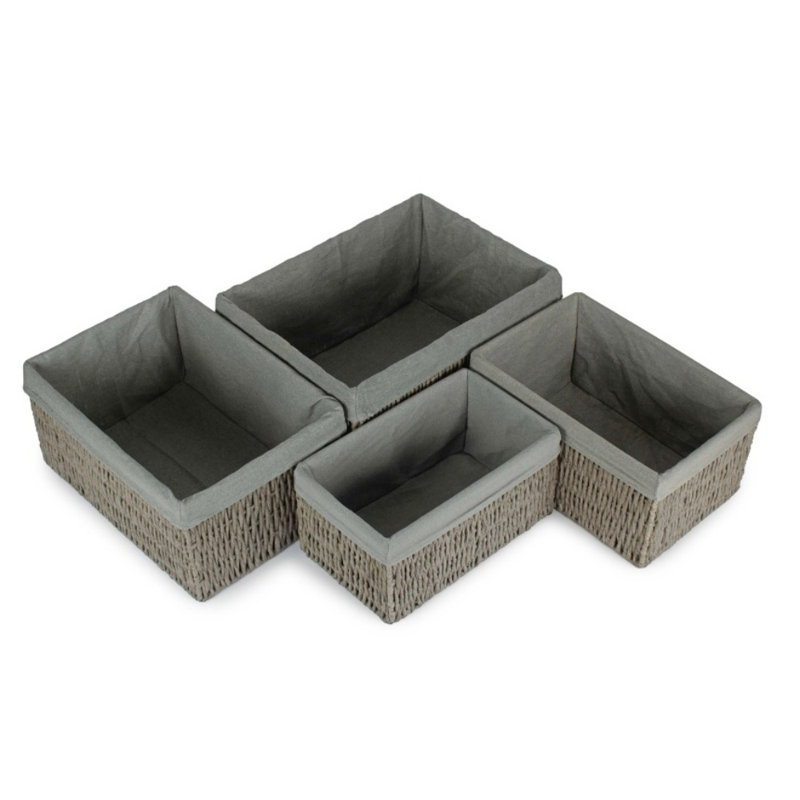 Fleur De Lis Living Seagrass Decorative Basket
