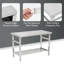 48 po x 24 po Table de travail pliante en acier inoxydable pour la cuisine commerciale, le restaurant et le garage