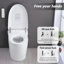 Combinaison de bidet de toilette intelligente avec buse autonettoyante, siège chauffant, veilleuse, commande à bouton, chasse d'eau en cas de panne de courant, fermeture en douceur, chasse automatique, avec télécommande